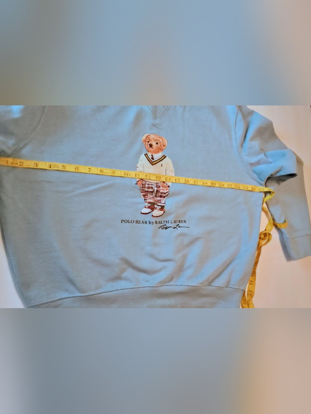 Ralph Lauren Mens Polo Bear Graphic Tee - Light Blue - Picture 7 of 9